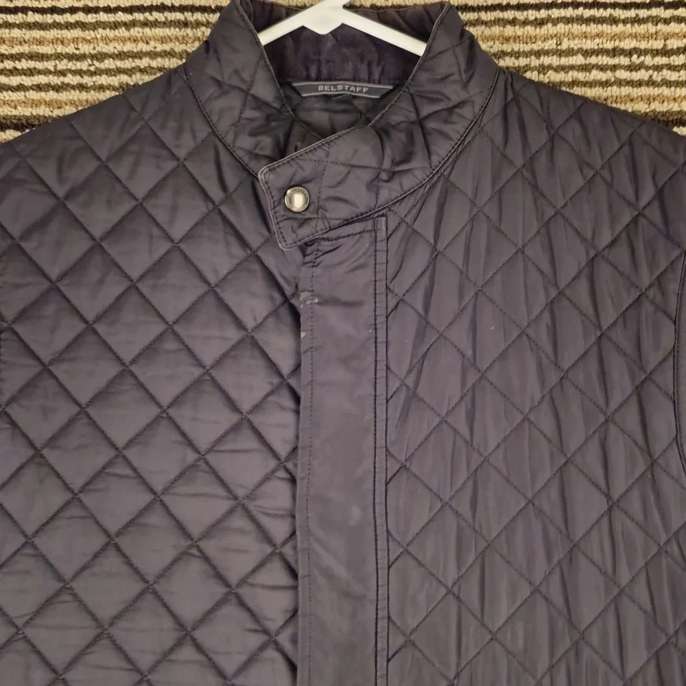 BELSTAFF Romania Black Quilted Sz 54 XL Mens Hunting Style‎ Full Button Vest